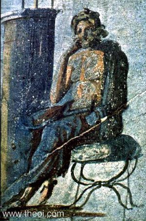 Asclepius-Aesculapius | Greco-Roman fresco
