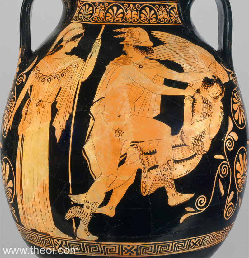 Perseus & Medusa | Attic red figure vase painting