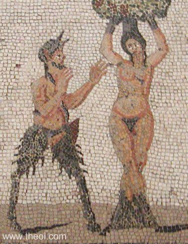 Pan and Pitys | Greco-Roman mosaic A.D. | Naples National Archaeological Museum