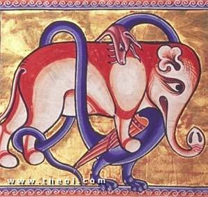 Indian Dragon | Aberdeen Bestiary manuscript (1200) | Aberdeen University Library